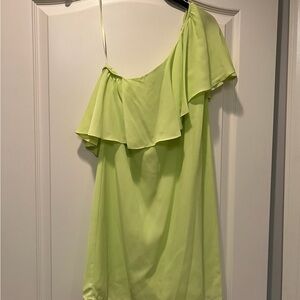 Fab’rik Lime Green One-Shoulder Dress